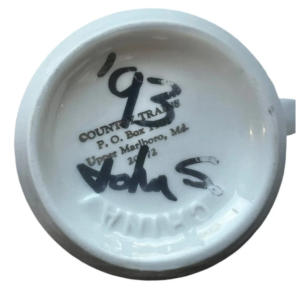 West Maryland Train Mug by Country Trains, signed dated ceramic